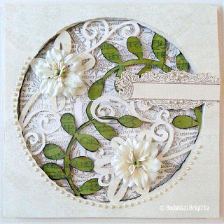 Handmade Window Card with Stencils - Tutorial by Brigitta Budahazi